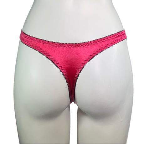サテンブラックレース　　　　　Tバック単品　[サイズ:M~4L] 5002