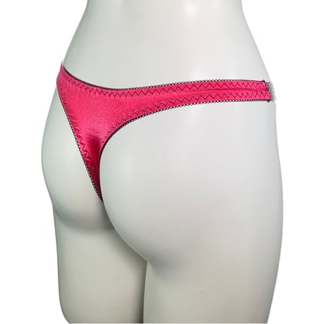 サテンブラックレース　　　　　Tバック単品　[サイズ:M~4L] 5002