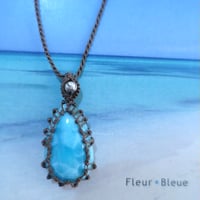 高品質上品大人可愛いラリマー☓淡水パールデザブレ ラリマーブレスレット 淡水パール入り 27,200円（税抜価格