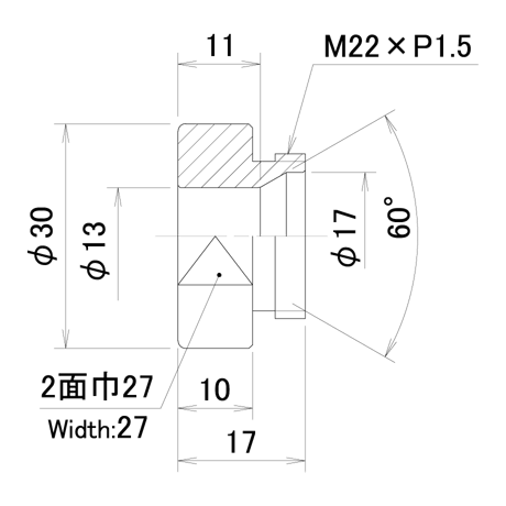 ナット付けエアーキャップ　PN-C10-13.0-30-C