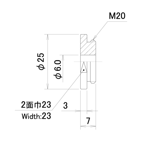 うすチップ　PNL-UT5-6.0-25-M20-C