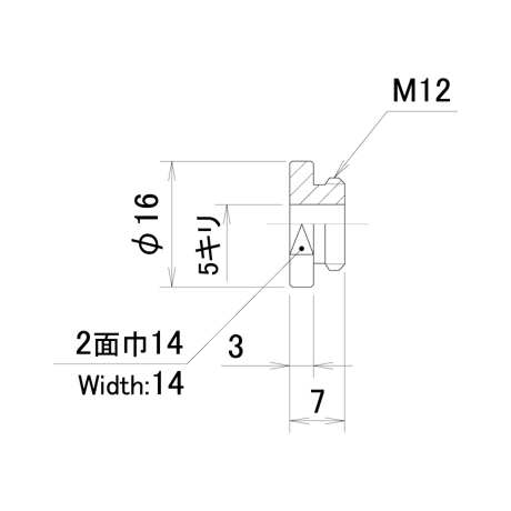 うすチップ　PNU-UT4-5.0-16-M12-C