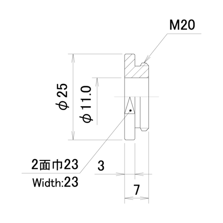 うすチップ　PNU-UT8-11.0-25-M20-C