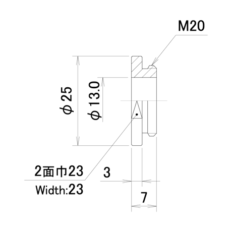 うすチップ　PNL-UT127-13.0-25-M20-C