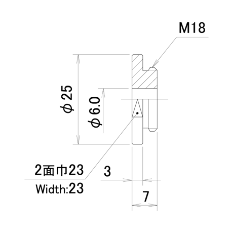 うすチップ　PNL-UT5-6.0-25-M18-C