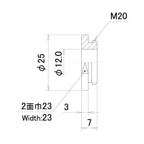 うすチップ　PNL-UT10-12.0-25-M20-C