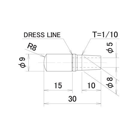 e-卓上小型溶接機用ストレートチップ　S8R-0930-1E