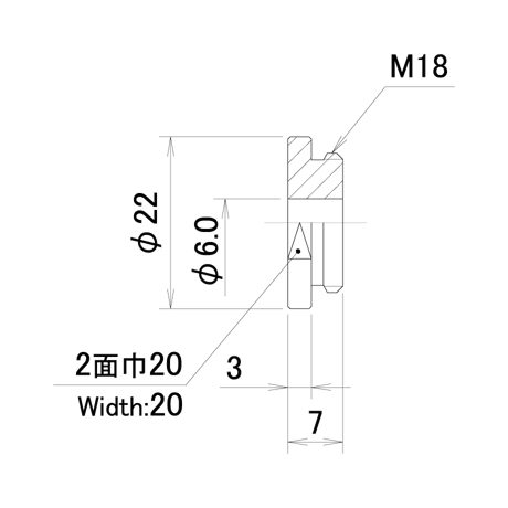 うすチップ　PNL-UT5-6.0-22-M18-C