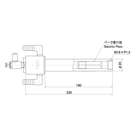 ウエルドナット付け用内部水冷ホルダー　NCH-25200-MH