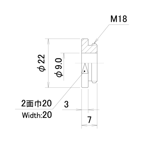 e-うすチップ　PNL-UT8-9.0-22-M18-E