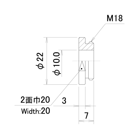 うすチップ　PNU-UT8-10.0-22-M18-C