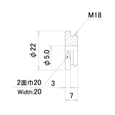 うすチップ　PNL-UT4-5.0-22-M18-C