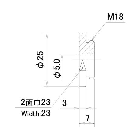 うすチップ　PNL-UT4-5.0-25-M18-C