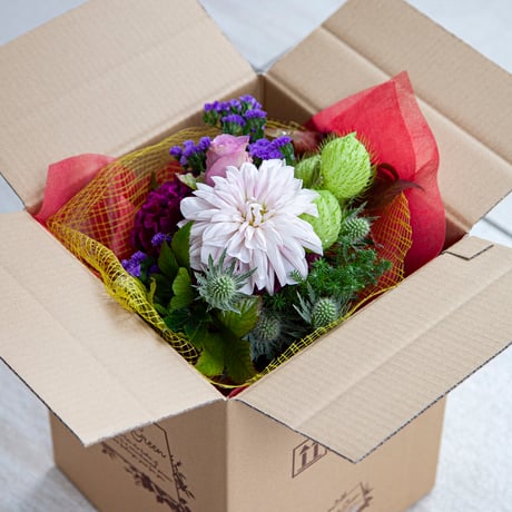 【お花の定期便／Lサイズ】月１回お届け・木曜日コース（送料込）