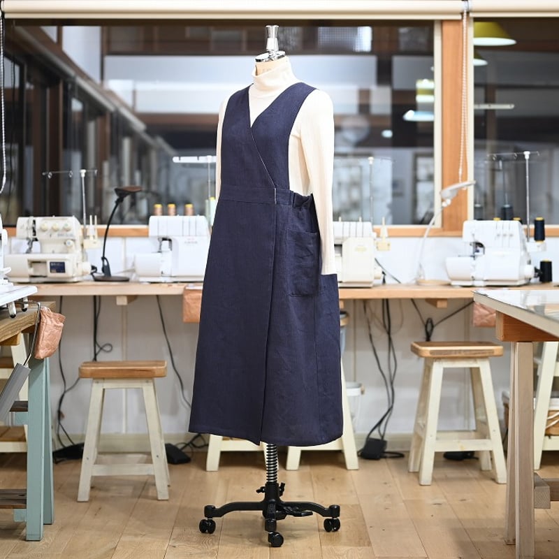 033_エプロンワンピース（印刷済み） | 服工房の型紙/Designed by 小村淑美