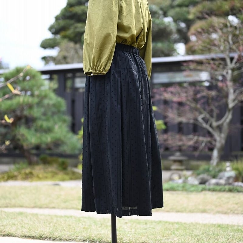 ヨーコチャン☆美品☆ハイウェストタックスカート S・Mサイズ展開】タックハイウエストIラインジャンスカ