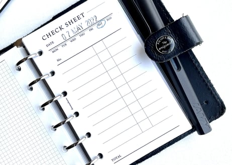 mini6/micro5 size/CHECK SHEET/printables download チェックシートリフィル
