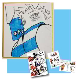 ほうき星 Starship モモコちゃん 直筆サイン 色紙 キャンパスアート