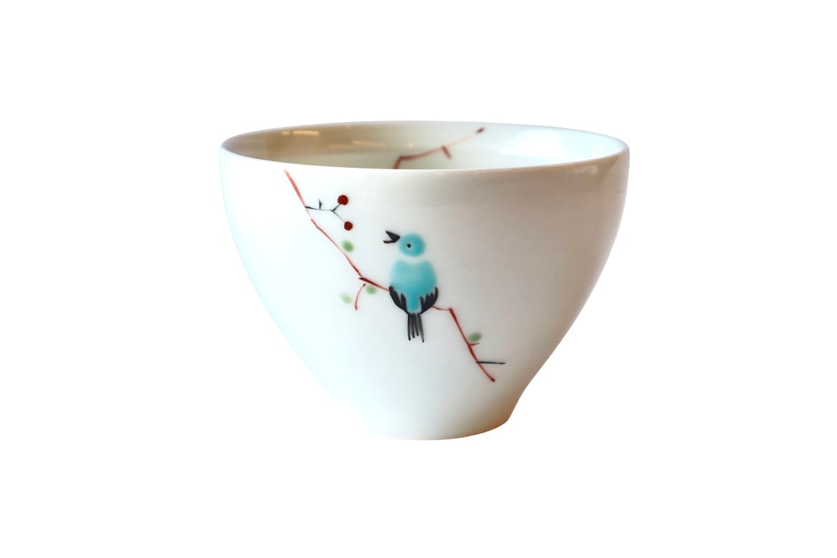 陶房青 つぐみ鳥 ミニカップ | 器屋うらの