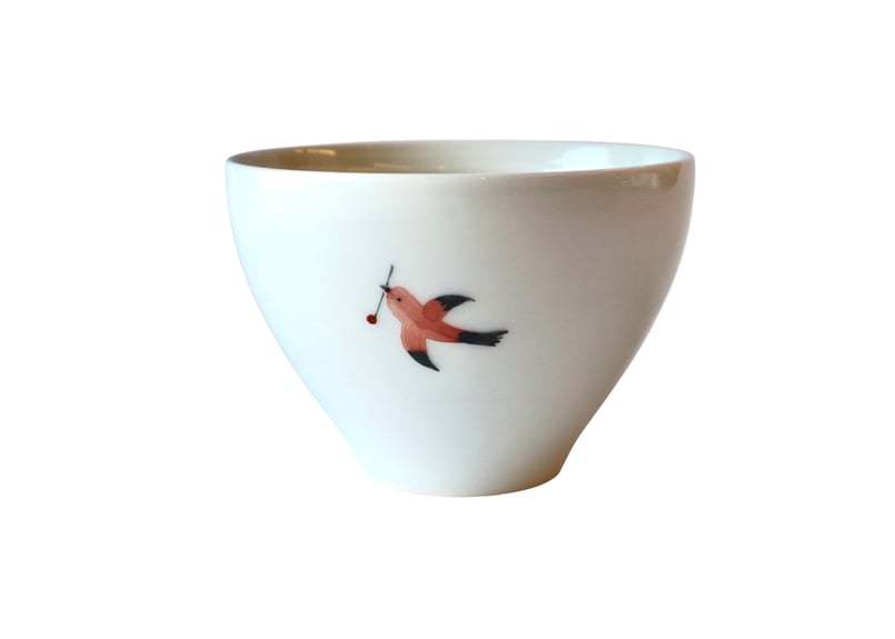 陶房青 つぐみ鳥 ミニカップ | 器屋うらの