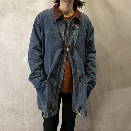 デニムダッフルコート