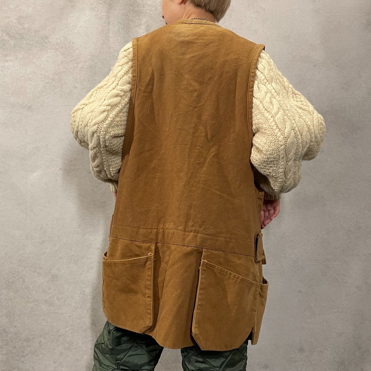 THE RU-MOURS INTERNATIONAL レザー ハンティングベスト THE RU-MOURS INTERNATIONAL Leather Hunting Vest XXL Black
