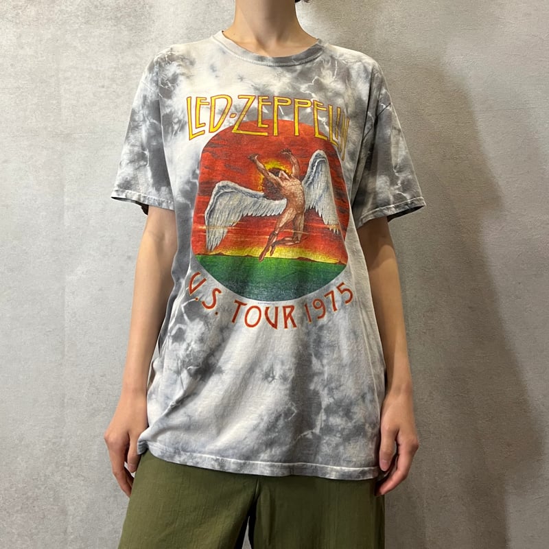 80s USA製 レッドツェッペリン プリント タイダイ Tシャツ L