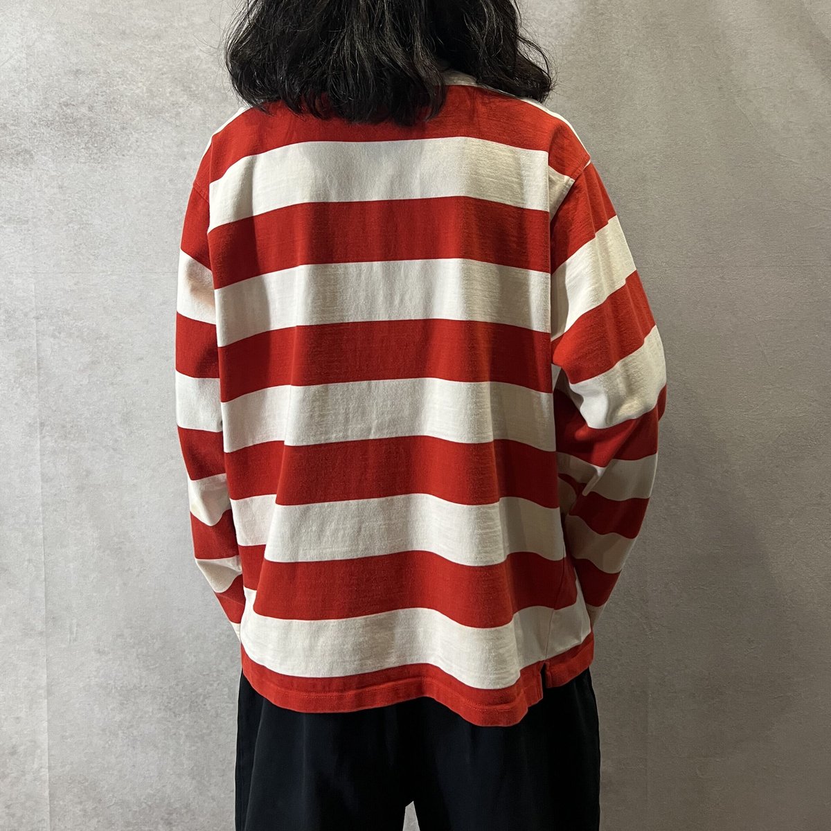 Burberry ラガーシャツ 黒 長袖 シュプリーム バーバリー L Burberry