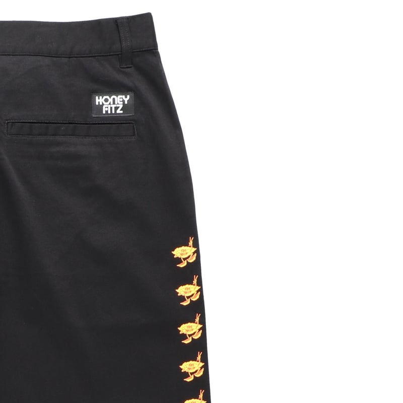 HONEYFITZ×包」CHINO PANTS ブラックチノパン | 本格餃子 包 （TSU