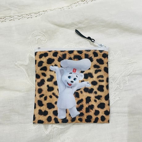 くまのBIMBOちゃんポーチ【豹柄・ドーナツ】