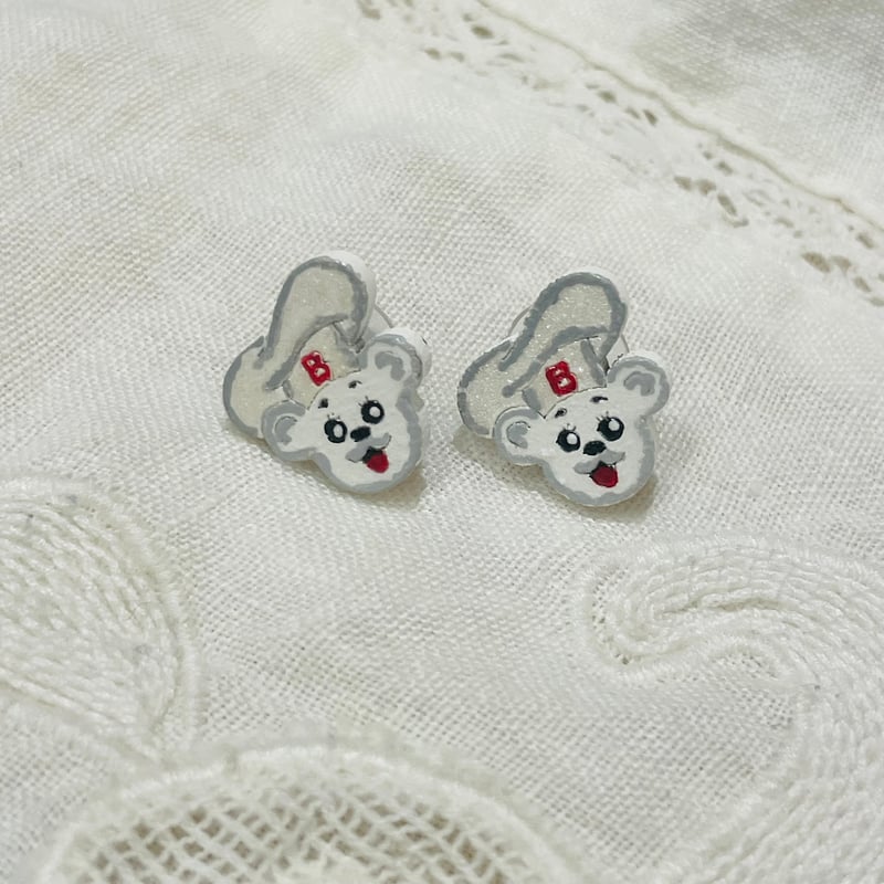 BIMBOくま【ピアス】顔 | メキシコ雑貨&シルバーアクセサリー VIVERO TOKYO