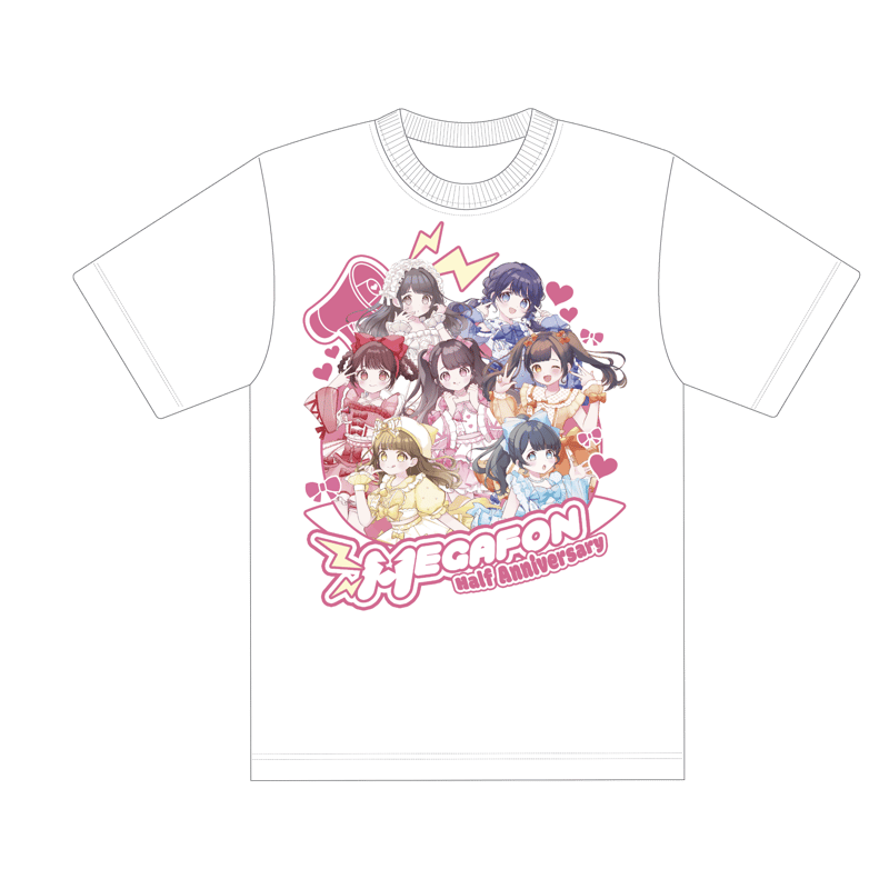 MEGAFON】半周年ツアー半年おめでとうTシャツ | heroinesofficialgo