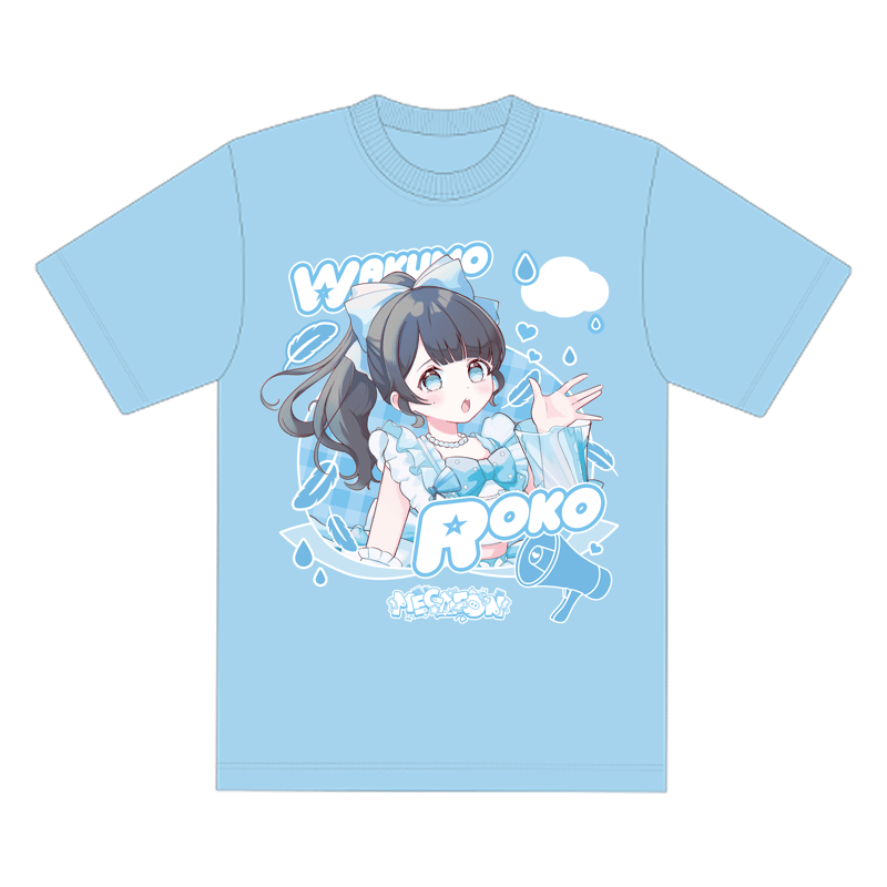 MEGAFON 推しTシャツ　日陽きい MEGAFON】半周年ツアーイラスト推しTシャツ | heroinesofficialgoo
