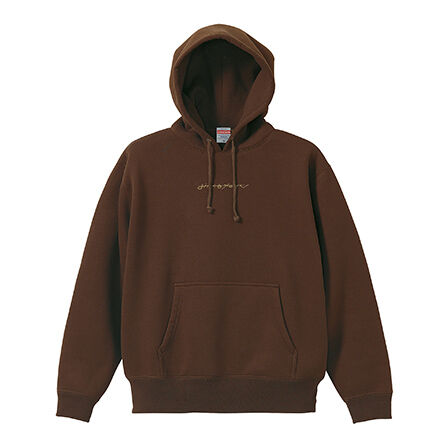 おいしくるメロンパン パン屋ロゴの刺繍パーカー バンドグッズ 茶 モカ L おいしくるメロンパンパン屋ロゴの刺繍パーカーモカ Lサイズ