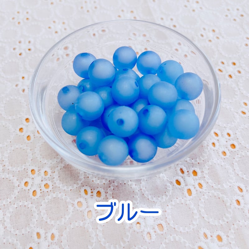 10個】カラフルマットビーズ／12mm【8色】 | appia_pu