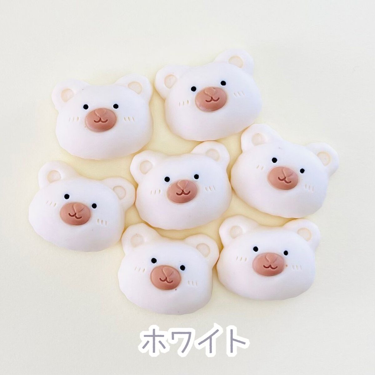 5個】くまちゃんのお顔/デコパーツ【5色】 | appia_pu 5個】くまちゃんのお顔/デコパーツ【5色】 | appia_pu
