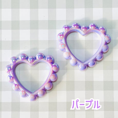【1個】ビッグぽこぽこハートビーズ／ビーズ【10色】#202