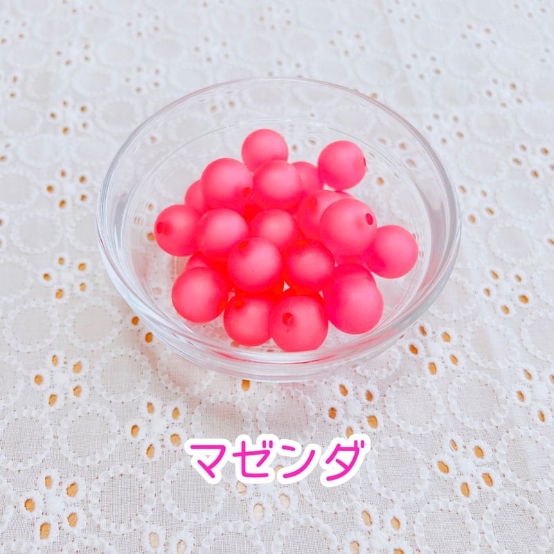 10個】カラフルマットビーズ／12mm【8色】 | appia_pu