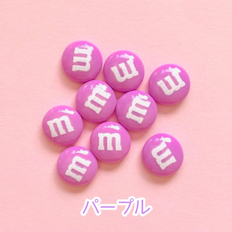 10個】mロゴマーブルチョコレート／デコパーツ【16色】 | appia_pu 