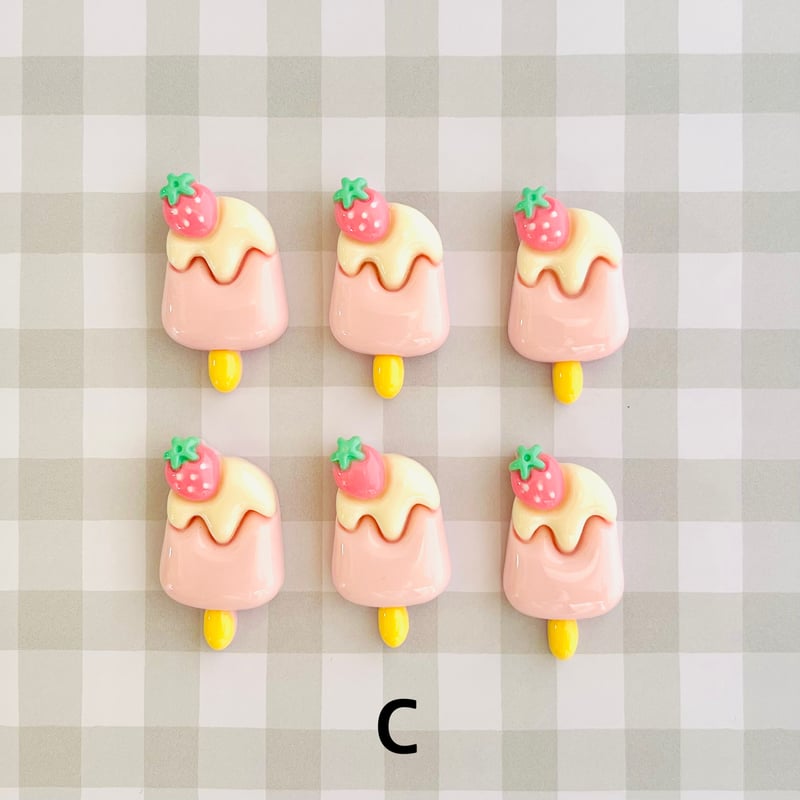6個】ぷっくりスイーツ／デコパーツ【6種】 | appia_pu
