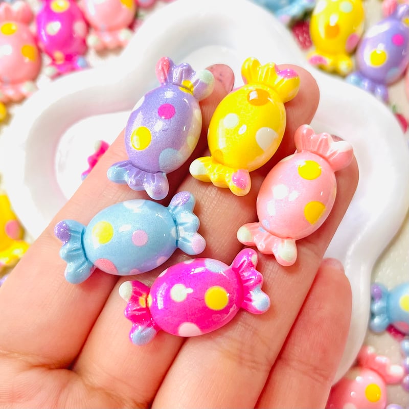 1個】メタリックドットキャンディー／デコパーツ【5色】#248 | appia_pu