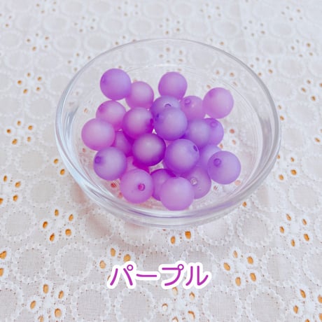 【10個】カラフルマットビーズ／12mm【8色】
