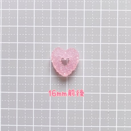 【1個】パウダーハートグミ♡／デコパーツ【pink】#006