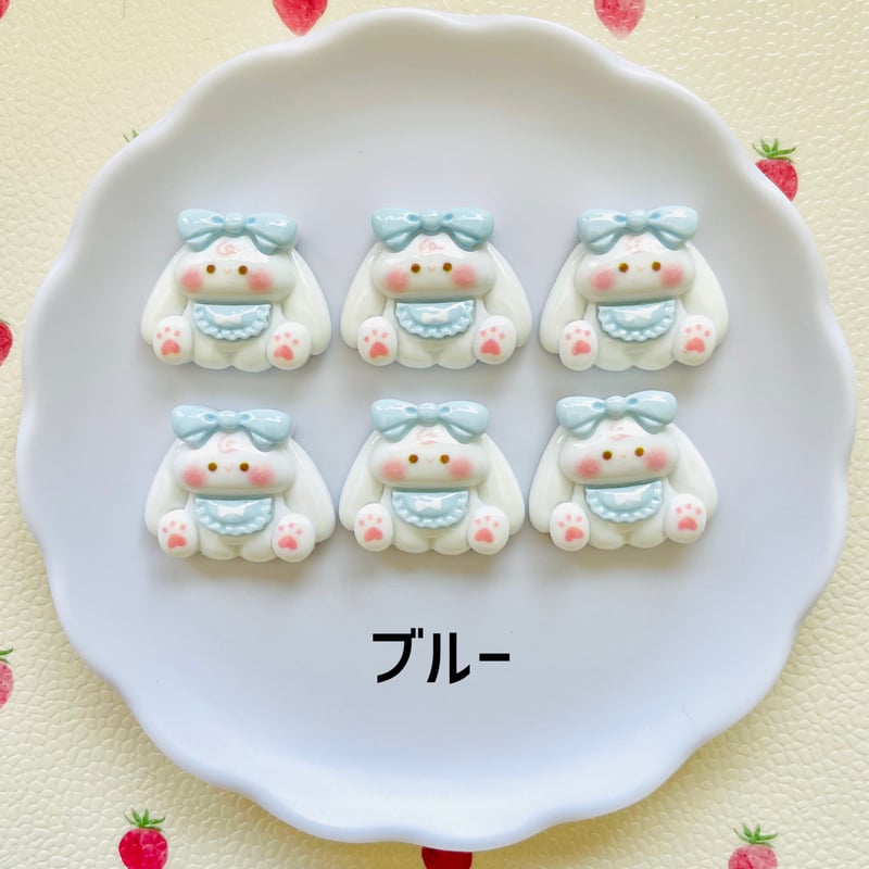 1個】たれ耳BABYうさぎ／デコパーツ【6色】#232 | appia_pu