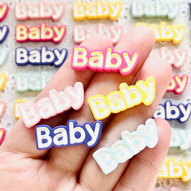 5個】Baby 文字パーツ／デコパーツ【5色】 | appia_pu