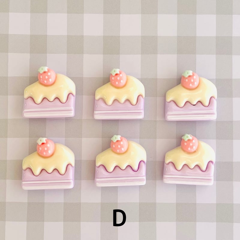 6個】ぷっくりスイーツ／デコパーツ【6種】 | appia_pu