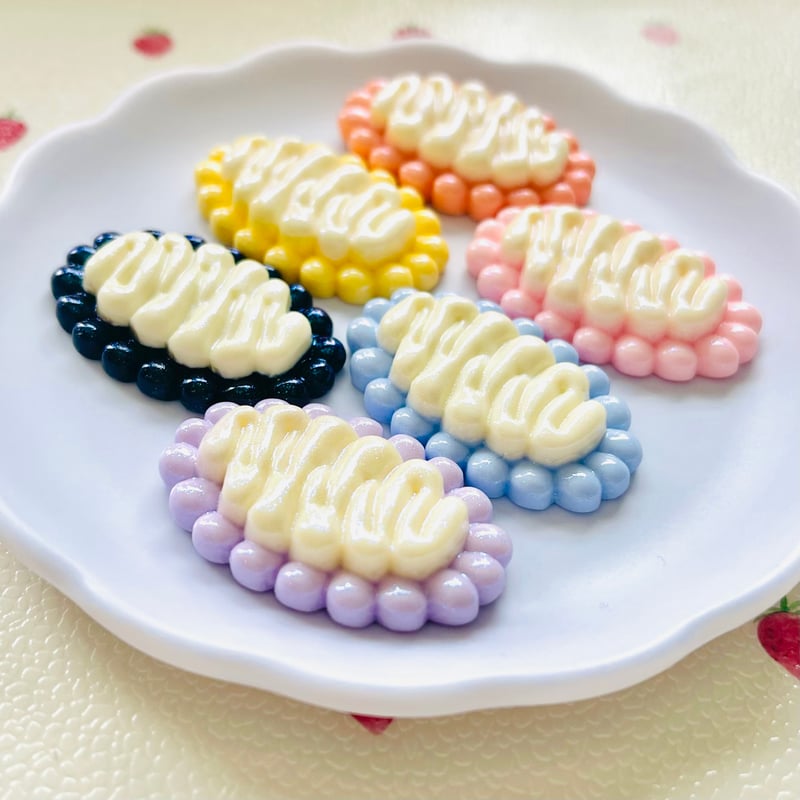 4/6個】ホイップ風デコ土台／デコパーツ【6色】 | appia_pu