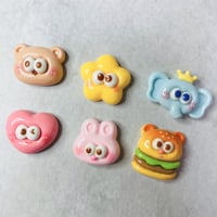 【1個】くりくりおめめシリーズ／デコパーツ【6種】#285