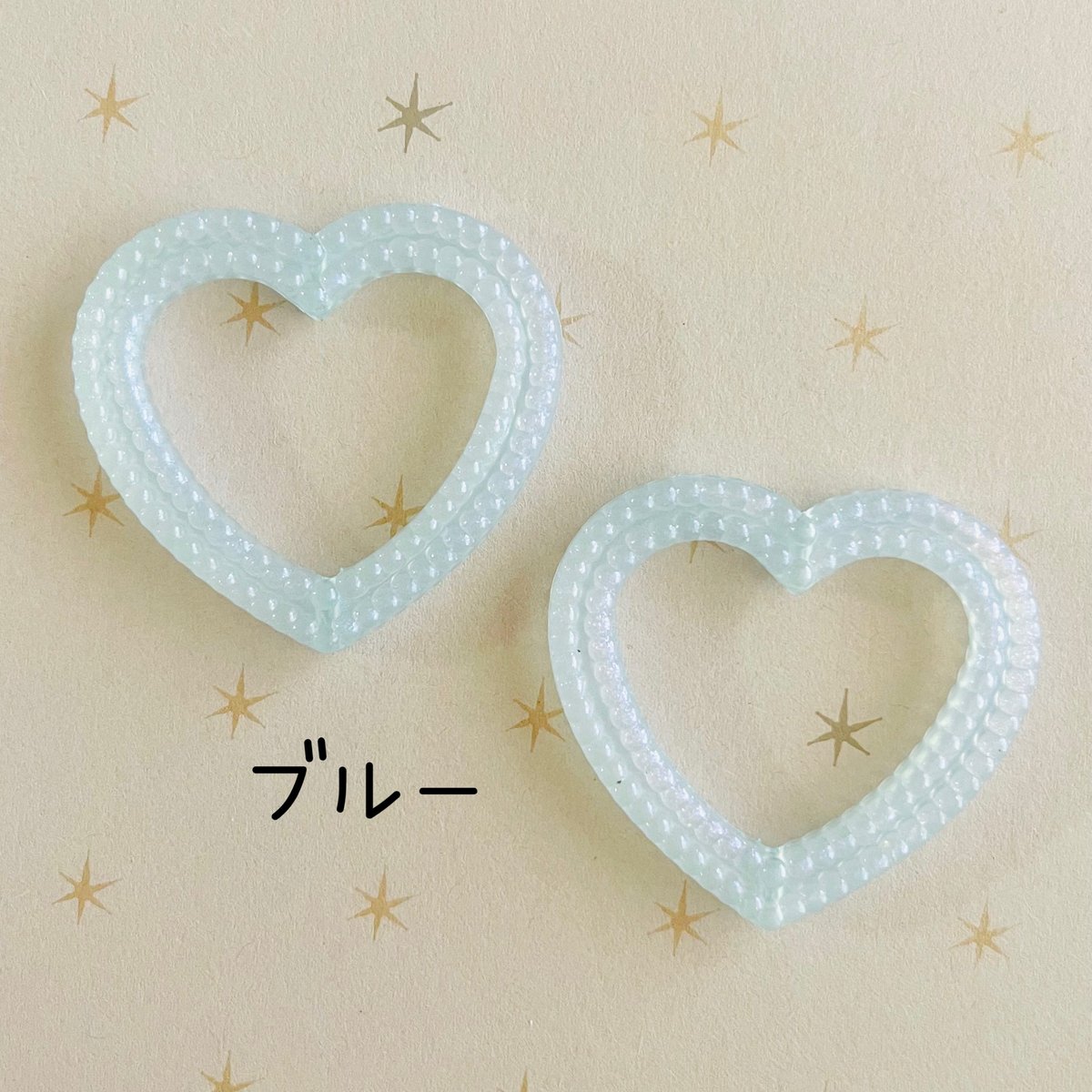 みるくさま確認用♡ピンクのハートシェルフ バー付き·͜· ♡ 4個】ハートフレームビーズ【7色】 | appia_pu