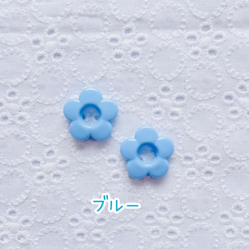4個】カラフルお花ビーズ【7色】 | appia_pu